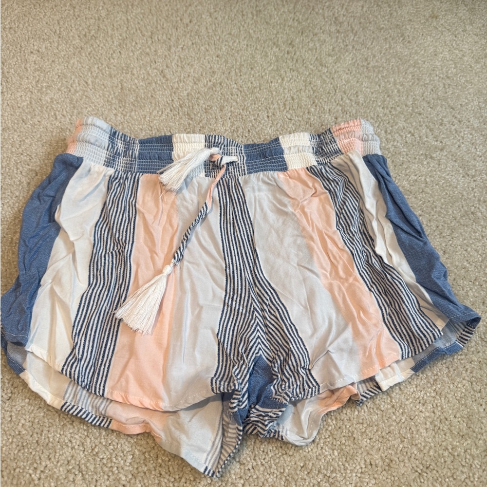 Striped Blue and Pink Women's Shorts